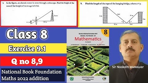Class 8 Exercise 9.1 Q no 8 , 9  Ex 9.1 NBF Maths How Find unknown values in  Similar figures Sir