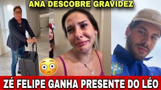 Ana Castela cries after discovering pregnancy and Zé Felipe receives gift from Leonardo.