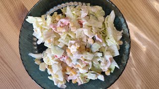 Весенний салат из крабовых палочек