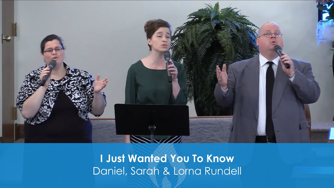 4.3.16 AM | I Just Wanted You To Know - Daniel, Sarah & Lorna Rundell ...