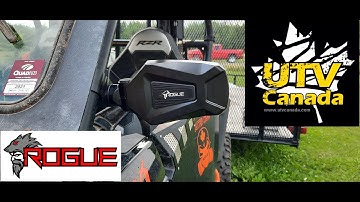 ROGUE Alloy Universal UTV Sideview mirrors from UTV Canada, installed on a Polaris RZR 900S.