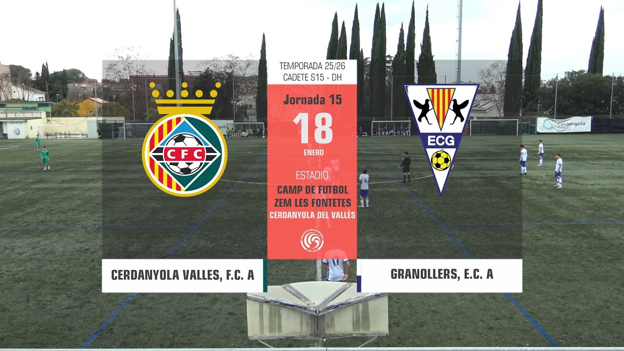 Jornada 15 (25/26) - CERDANYOLA VALLES, F.C. A - GRANOLLERS, E.C. A