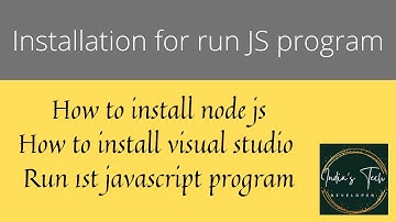 How to install nodejs and visual studio code.  #nodejs  #visualstudio #javascript