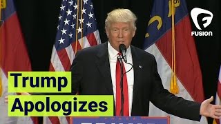 That was one extremely moving apology, Mr. Trump!