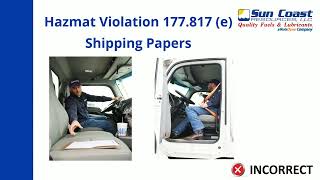 Hazmat Violation Training 2024 11 8 2024 Video