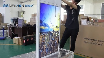 43inch Shop Window Ceiling mount Double-sided LCD Wifi Digital Signage