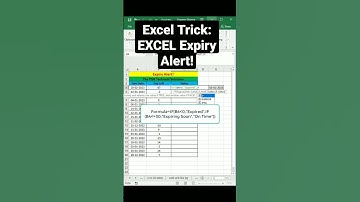 Excel Trick:EXCEL Expiry Alert!