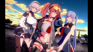 ブレマートン・リノ・エセックスで「WAVE」【MMD/アズールレーン/AzurLane/碧蓝航线/벽람항로/KKVMD/4K/60FPS】