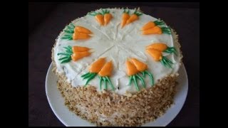 This is how i frost and decorate a double layer carrot cake. just like
you see in the bakery. used cream cheese frosting with few food colors
chopped...