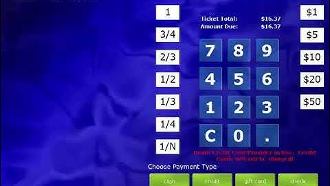 Dinerware POS    Quick Service Demo