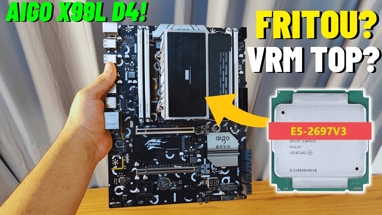 FRITOU? AIGO X99L D4 CHIPSET C612 ! TESTEI O XEON 2697V3 COM