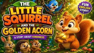 The Little Squirrel and the Golden Acorn | English Story for Kids | Learn English
