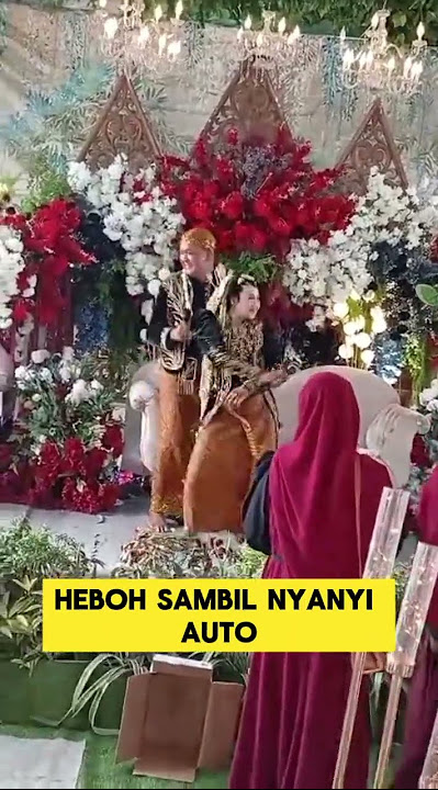 momen lucu ketika pengantin cewek joget heboh ngalahin biduan‼️#pengantin #jogetheboh #lucu #shorts