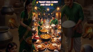 ✨Miniature "GIANT EGG CURRY AND RICE FESTIVEL"#ytshorts 🤤#villagefood#cooking#doll#egg#banglashort👍🔥