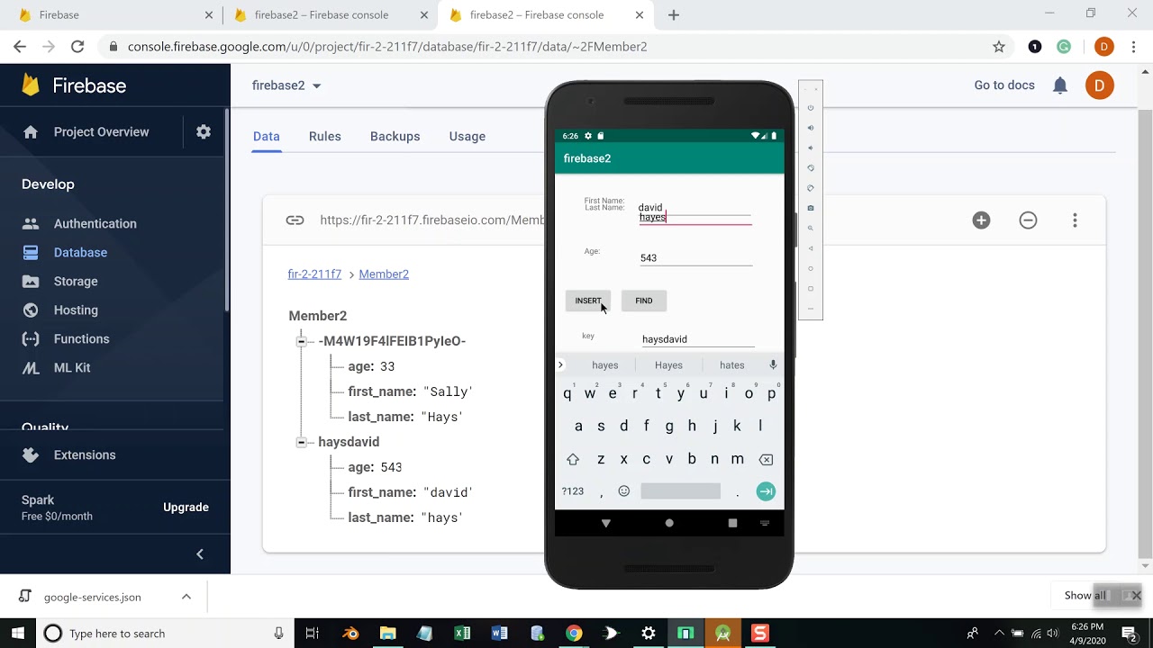 Android App Development 2 - FireBase Tutorial - Part 5: Changing ...