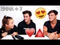 DOLAN TWINS FLIRTING WITH EMMA FOR 2 MINUTES STRAIGHT || @emmachamberlain @ethandolan @graysondolan