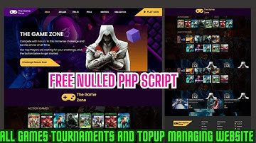 How To Create A Gaming Website  With Admin Panel For Tournaments and Topup || NULLED PHP SCRIPTS