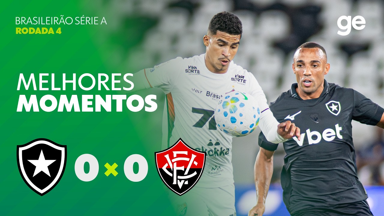 BOTAFOGO 0 X 0 VITÓRIA | MELHORES MOMENTOS | 4ª RODADA BRASILEIRÃO 2026 | ge.globo