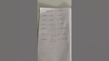 Trigonometry-Hyperbolic functions(class11)