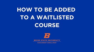 How to Be Added to a Waitlisted Course