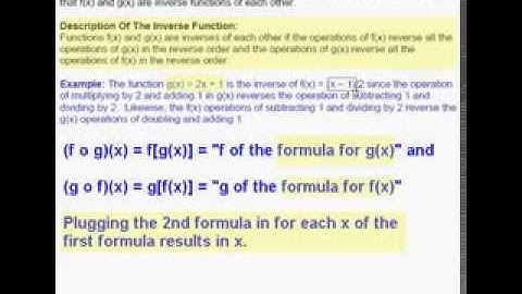 Inverse Function Definition & Procedure to Find the Inverse