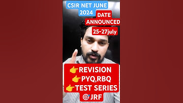 🚨🚨🚨CSIR NET JRF JUNE 2024  DATE ANNOUNCED 🎯🎯TARGET JRF DOWNLOAD APP GACS JAIPUR