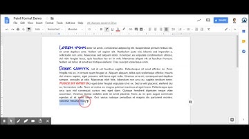 Docs, Slides, Sheets: Paint Roller Format Demo