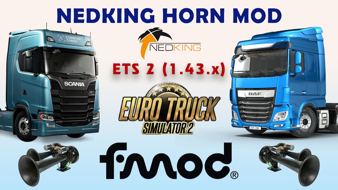 Nedking Horn MOD for ETS 2 (1.43.x) Euro Truck Simulator 2 Black
