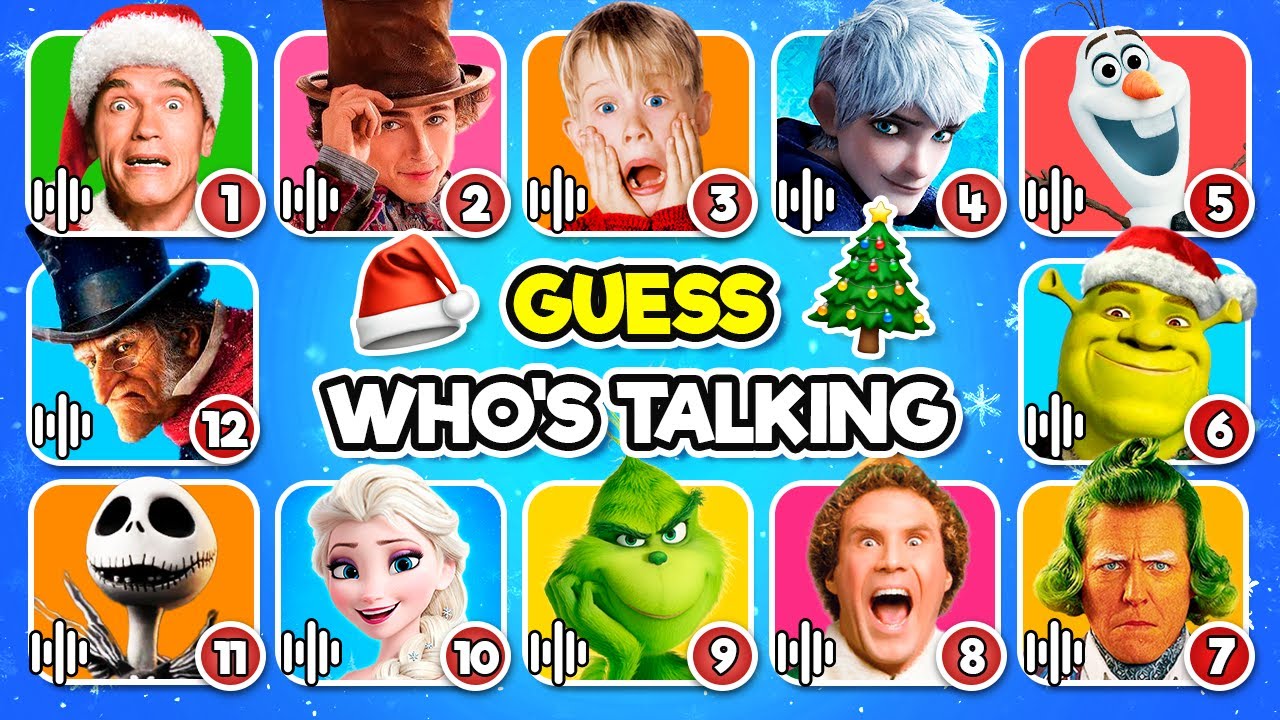 Guess the Movie Character by the Voice 🎄🎅  Christmas edition !!