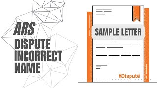 Advanced Resolution Services: Fix Name Errors - iDispute Credit Repair Letters (Template)