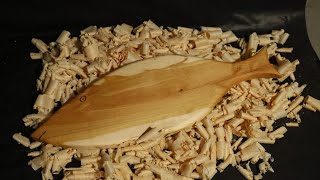 Crafting a Stunning Birch FishShaped Charcuterie Board by Hand