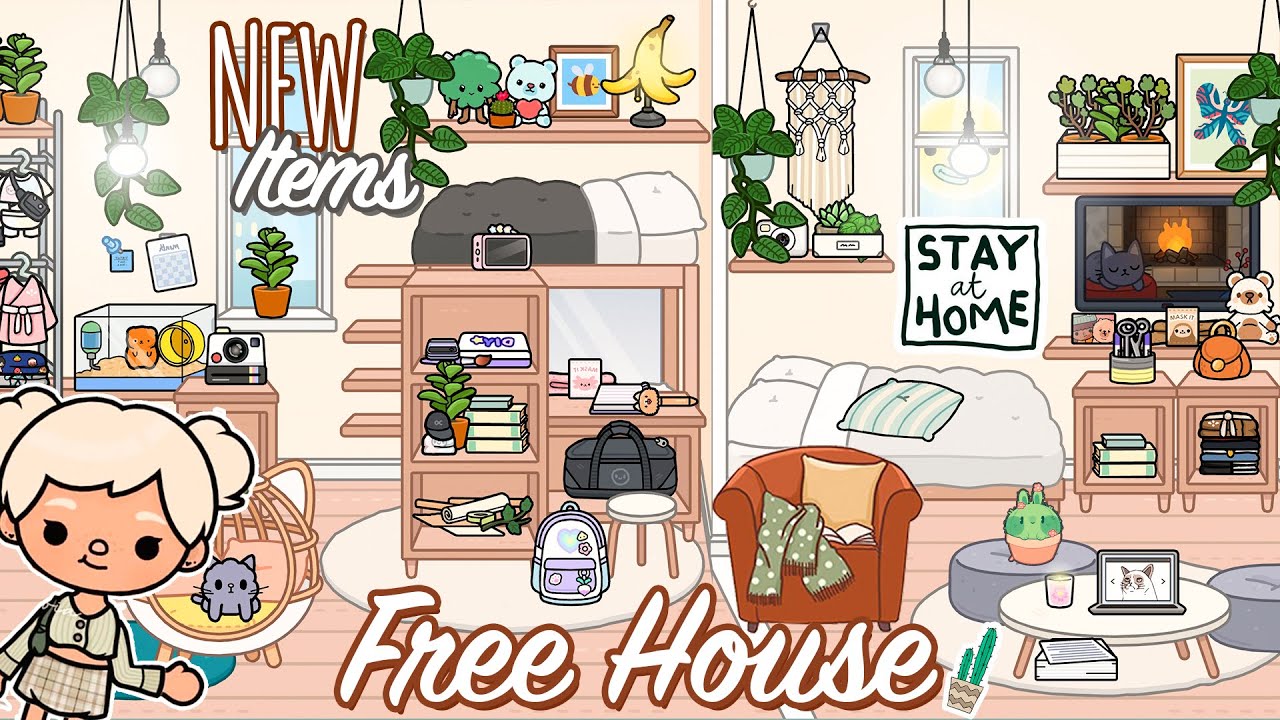 🌼New Update Free House🧺Free Items [House Design] Toca Boca