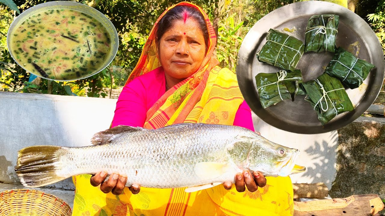 দুই কিলো সাইজের ভেকটি মাছ কেটে মা দারুন সাধে কলাপাতায় পাতুরি বানিয়ে খাওয়ালেন সাথে ভেজ ডাল🐠🐠🥕🍅🥦