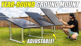 Easy & Adjustable Solar Panel Ground Mount You can Install In MINUTES! - IntegraRack IR45
