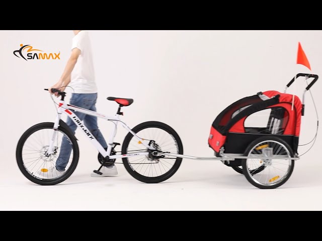 SAMAX Fahrradanhnger 2in1 Jogger - Silver Frame - YouTube