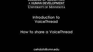 How to share a VoiceThread