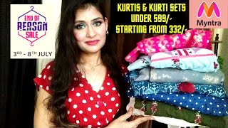 MYNTRA HAULKURTIS  KURTI TROUSER & SHARARA SETS UNDER 599 RS ONLY? | PARU'S STYLE CORNER