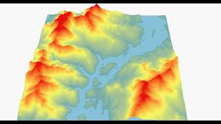 Flood risk Simulation Map in ArcScene
