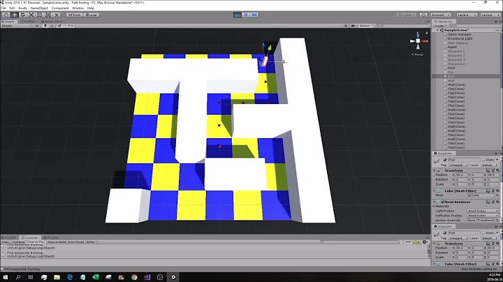 [Unity 3d] Path finding - breadth-first search (download the project)