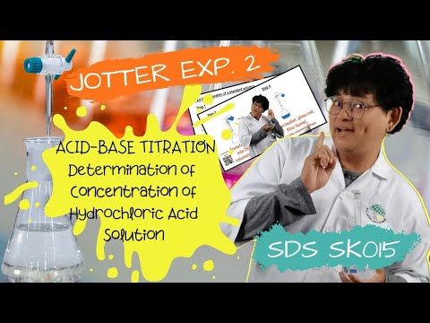 CHEMISTRY SDS (SK015) - JOTTER - Experiment 2: ACID-BASE TITRATION
