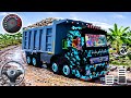 BharatBenz Dump Truck Offroad | Heavy Stone Transport on Mud Road | Indian Truck Simulator Gameplay