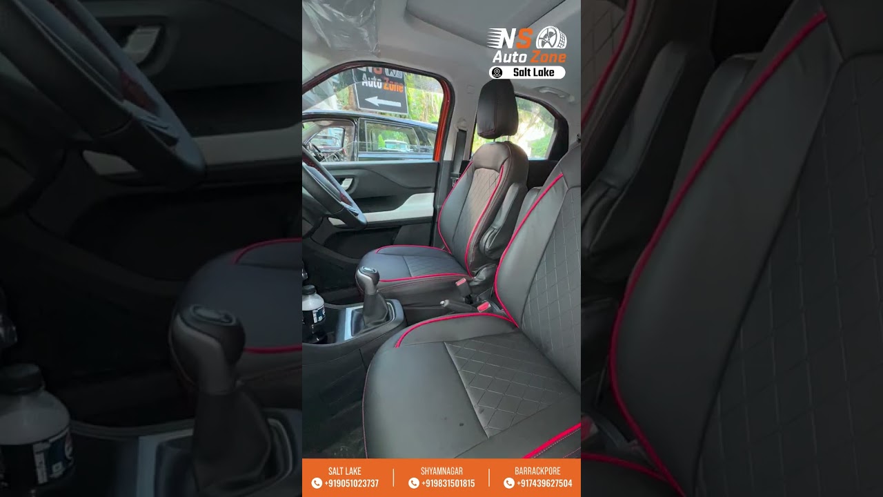 Tata Punch Upgrade | Premium Seat Covers + LED Footsteps + Rear Bumper Guard | NS Auto Zone
