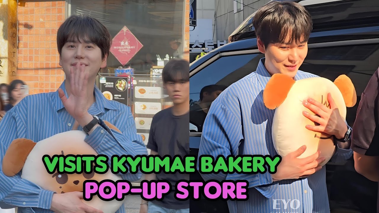 Kyuhyun Visits 'Kyumae Bakery' POP-UP Store - YouTube
