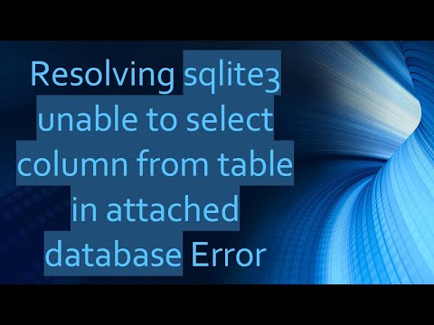Resolving sqlite3 unable