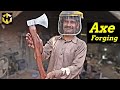 How to Make AXE with Forging Process | Damascus Steel viking Axes