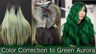 Color Correction to Green Aurora