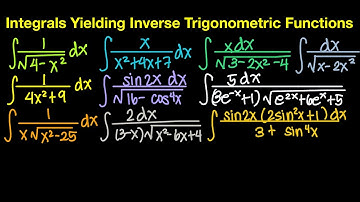 Integrals Yielding Inverse Trigonometric Functions (Live Stream)