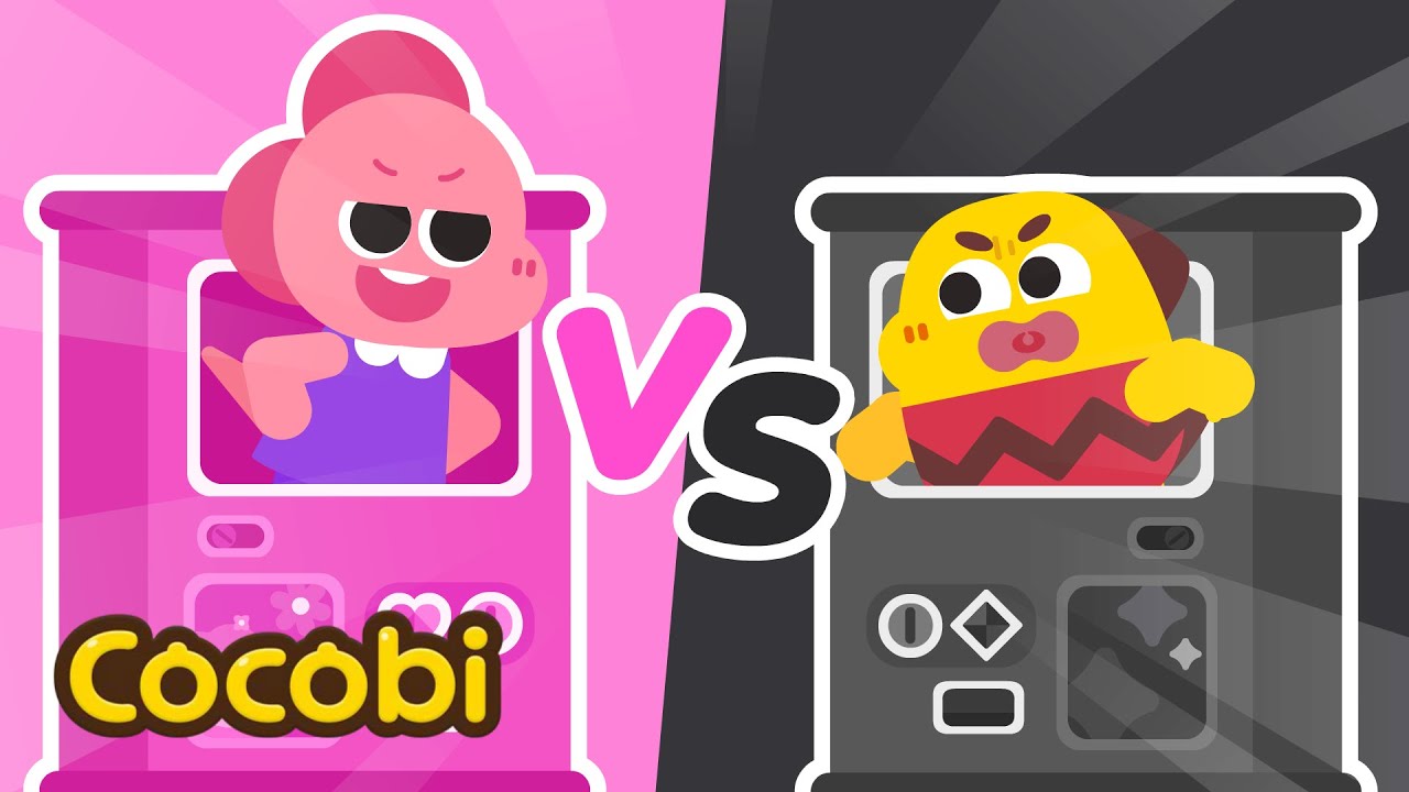 Pink vs Black Vending Machine | Color Songs for Kids | Cocobi