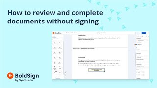 How to Review and Complete Documents Without Signing