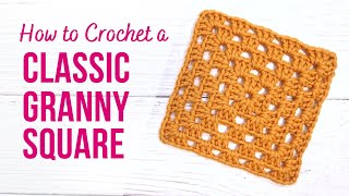 How to crochet a Granny Square in Solid Solor | FOR ABSOLUTE BEGINNERS